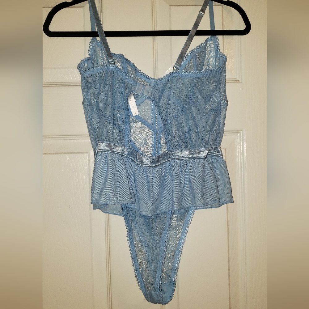 Light Blue Teddy Lingerie - Picture 3 of 3